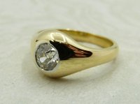 Antique Guest and Philips - Diamond Set, Yellow Gold - Single Stone Ring R5197