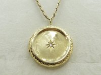 Antique Guest and Philips - Diamond Set, Yellow Gold - Round Locket Pendant P728