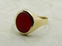 Antique Guest and Philips - Cornelian Set, Yellow Gold - Signet Ring R5219