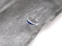 Guest and Philips - Sapphire and Diamond Set, 18ct. White Gold Dia 0.17ct Sapp 0.73ct Ring, Size M - 02-02-314