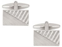 Dalaco - Stainless Steel/Tungsten Brushed and Engine Turned Cufflinks