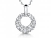 Jools - Cubic Zirconia Set, Sterling Silver Long Necklace - psn080