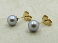 Guest and Philips - FW Pearl Set, Yellow Gold - 9ct Stud Earrings PE34