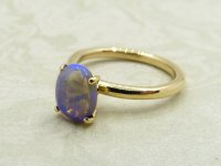 Antique Guest and Philips - Opal Set, Yellow Gold - Single Stone Ring R5075