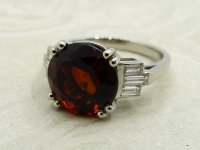 Antique Guest and Philips - Citrine Set, White Gold - Single Stone Ring R5087