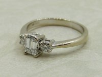 Antique Guest and Philips - Diamond Set, White Gold - Three Stone Ring R5230