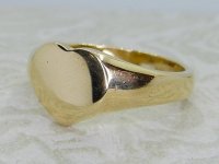 Antique Guest and Philips - Yellow Gold Heart Signet Ring R5259