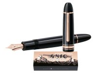 Mont Blanc - Meisterstück Rose Gold-Coated LeGrand Fountian Pen 90th Ann 146, Plastic/Silicone - Rose Gold Plated - Size 145.8 x15.5 mm