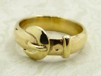 Antique Guest and Philips - Yellow Gold Buckle Ring R5015