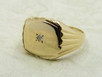 Antique Guest and Philips - Diamond Set, Yellow Gold - Signet Ring R5221