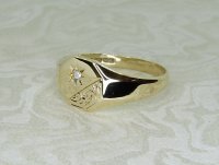 Antique Guest and Philips - Diamond Set, Yellow Gold - Signet Ring R5267