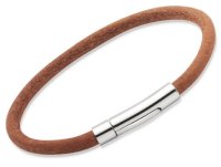 Unique - Leather - Stainless Steel - Bracelet, Size 19cm B74NA-19CM