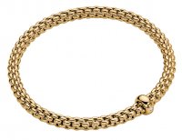 Fope - Solo, D 0.01ct Set, Yellow Gold - Bracelet, Size XL BR620-BBRXL-Y