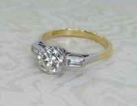 Antique Guest and Philips - Diamond Set, Yellow Gold - White Gold - Single Stone Ring R5260