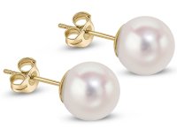Guest and Philips - Pearl Set, Yellow Gold - 9ct Cultured Pearl Earrings, Size 8-8.5mm 33-27-032