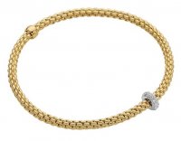 Fope - Prima, Diamonds 0.18ct Set, Rose Gold - 18ct Bracelet, Size M 745BBBRM