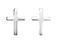 Gecko - Sterling Silver Cross Earrings - A991