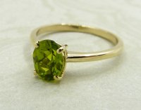 Antique Guest and Philips - Peridot Set, Yellow Gold - Single Stone Ring R5079