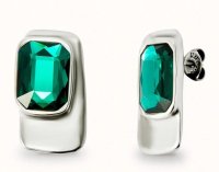 Uno de 50 - Silver Plated Earrings with Green Crystals PEN0974VRDMTL0U