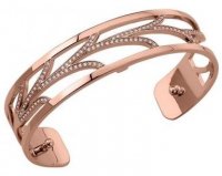Les Georgettes Paris - Courbe, Brass - Rose Gold Plated Bangle Cuff, Size 14mm - 70306214008000