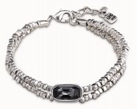 Uno de 50 - Python, Swarovski Crystal Set, Silver Plated - bracelet PUL2185NGRMTL0U