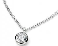 Gecko - Cubic Zirconia Set, Sterling Silver - Necklace N3397C