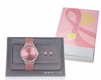 Bering - Classic Time is Life + Earrings, Stainless Steel - Quartz Watch, Size 34mm 14134-999-GWP