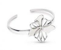 Kit Heath - Blossom, Rhodium Plated Full Bloom Bangle - 70266RP028