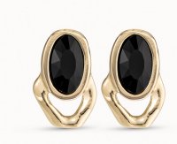 Uno de 50 - The Queen 1, Yellow Gold Plated Stud Earrings