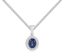 Guest and Philips - Sapphire Set, White Gold - 18ct Dianond Cluster Pendant 12-55-074