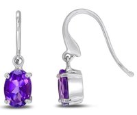 Guest and Philips - Amethyst Set, White Gold - 9ct Drop Earrings 33-51-127