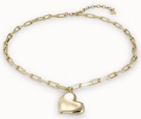 Uno de 50 - Heart, Silver Plated Necklace COL1669ORO0000U