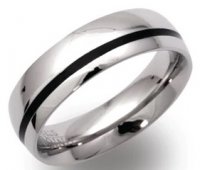 Unique - Stainless Steel - Enamel - Ring, Size 64 R9114-64
