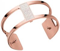 Les Georgettes Paris - Barrette, Brass and Rose Gold Plated Cuff Bangle, Size 25mm - 70283884008000