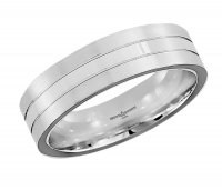 Guest and Philips - Palladium Wedding Band Ring, Size V