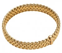Fope - Flexit, D 0.01ct Set, Yellow Gold - 18ct Bracelet, Size L BR580-BBRL-Y