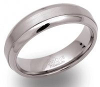 Unique - Titanium - Mens Ring, Size 66