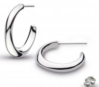 Kit Heath - Bevel Cirque, Sterling Silver Semi Hoop Earrings 6190RP