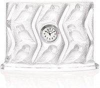 Lalique - Owl, Glass/Crystal Clock 1085400