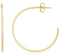 Guest and Philips - 9ct, Yellow Gold Stud Hoop Earrings 10-05-373