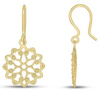 Guest and Philips - Yellow Gold 9ct Flower Drop Earrings 10-02-231