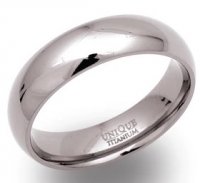 Unique - Titanium - 6mm Ring Polished, Size 66 TR-64-66