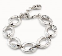 Uno de 50 - Grateful, Crystal Set, Silver Plated - PULSERA DETAILS Bracelet PUL2335AZUMTL0M