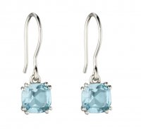 Gecko - Topaz Set, Sterling Silver - BT Cushion Earring E5849T