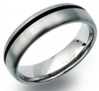 Unique - Titanium - 6mm Patterened Ring, Size 66 TR-98
