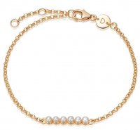 Daisy - Pearl Set, Sterling Silver - Yellow Gold Plated - Bracelet