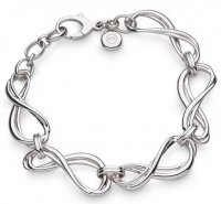 Kit Heath - Infinity, Rhodium Plated - Sterling Silver - Grande Multi-Link Bracelet, Size 7.75" 71164RP