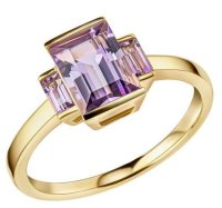 Gecko - Amethyst Set, Yellow Gold - Rose Gold - RING GR636M