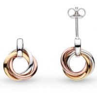 Kit Heath - bevel trilogy, Sterling Silver stud earrings 6168grg