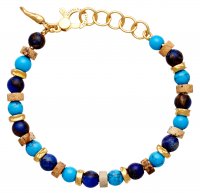 Giovanni Raspini - Tuareg, Turquoise Set, Yellow Gold Plated - Sterling Silver - Bracelet 11375